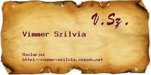 Vimmer Szilvia névjegykártya